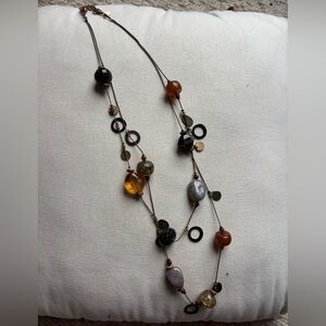 Chico's Earthy Tones Beaded Necklace
